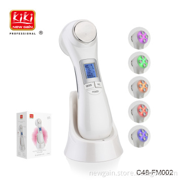 Usb Multifunctional Rechargeable Sonic Vibrating Hot Cold Facial Massager